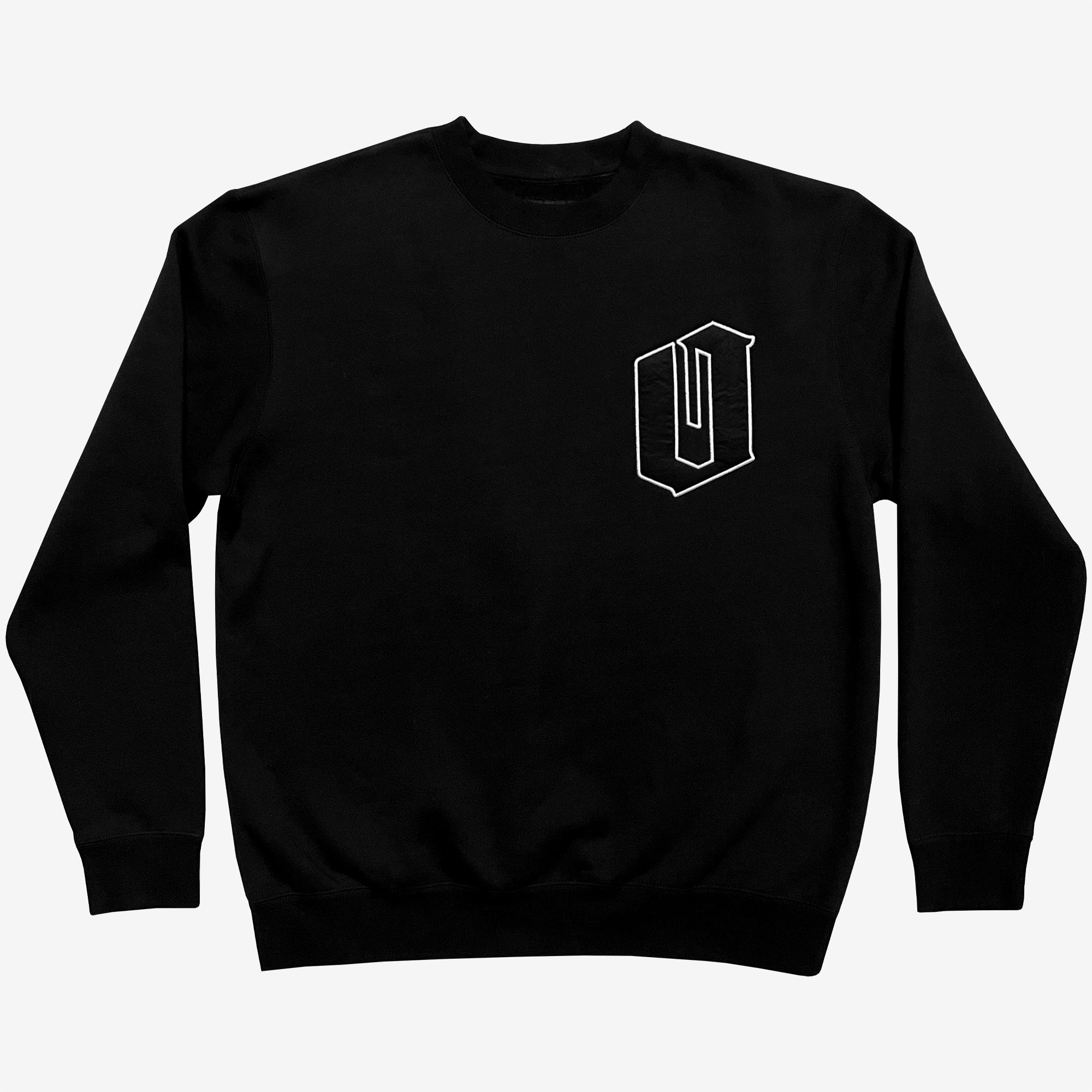 Crew Sweatshirt - 0 for Oakland Felt Logo Appliqué, Black