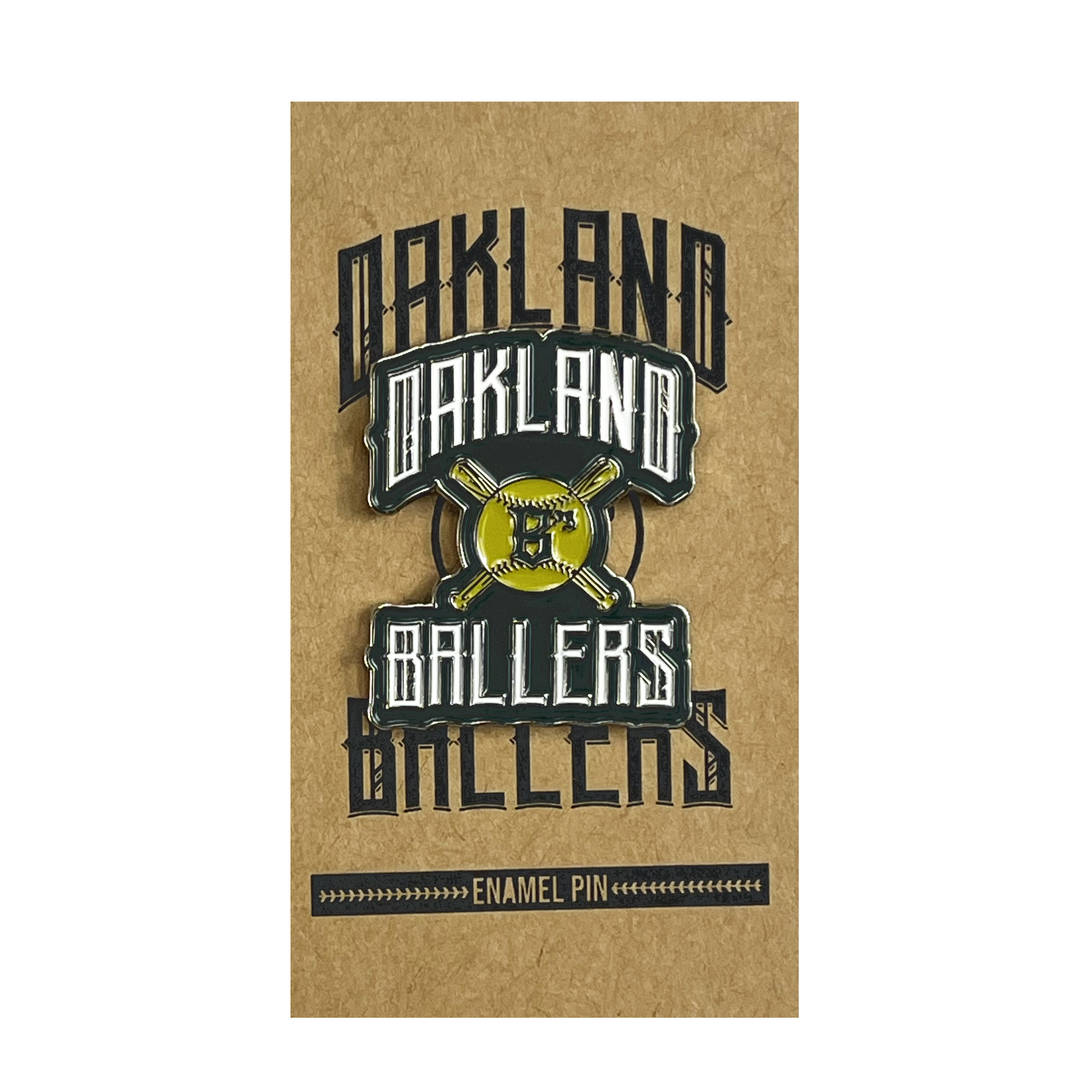 Oakland Ballers Bats Logo Enamel Pin