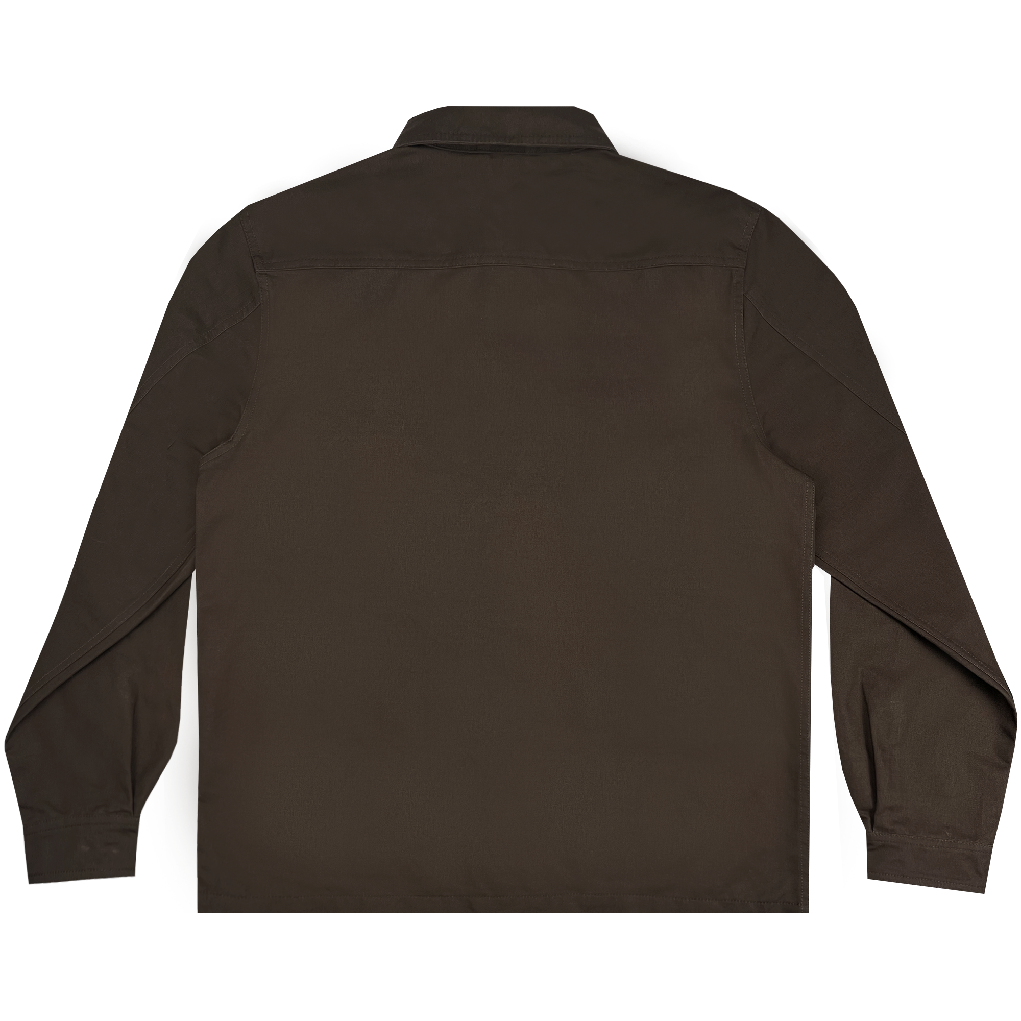 Back view of brown jacket.