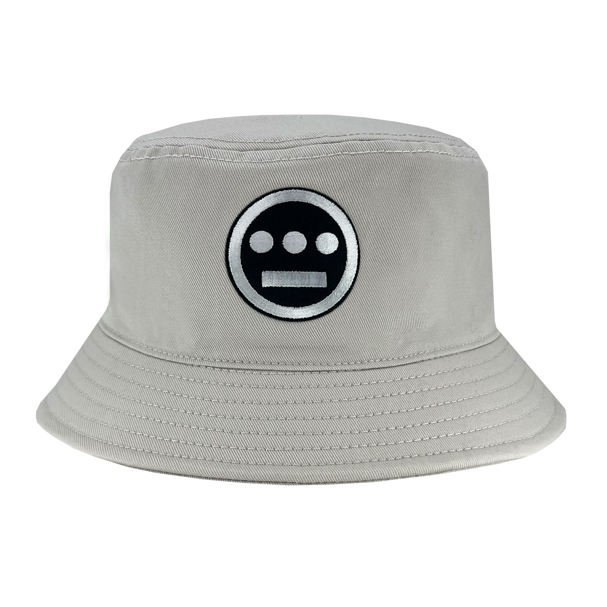 Bone color bucket hat with Hiero logo patch.