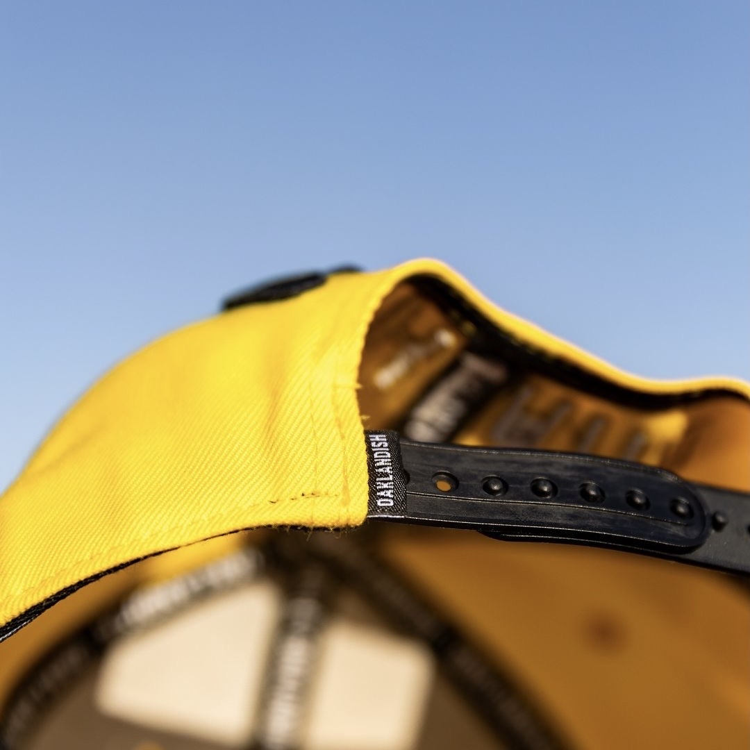 Detail shot of the back of the hat, in daylight.