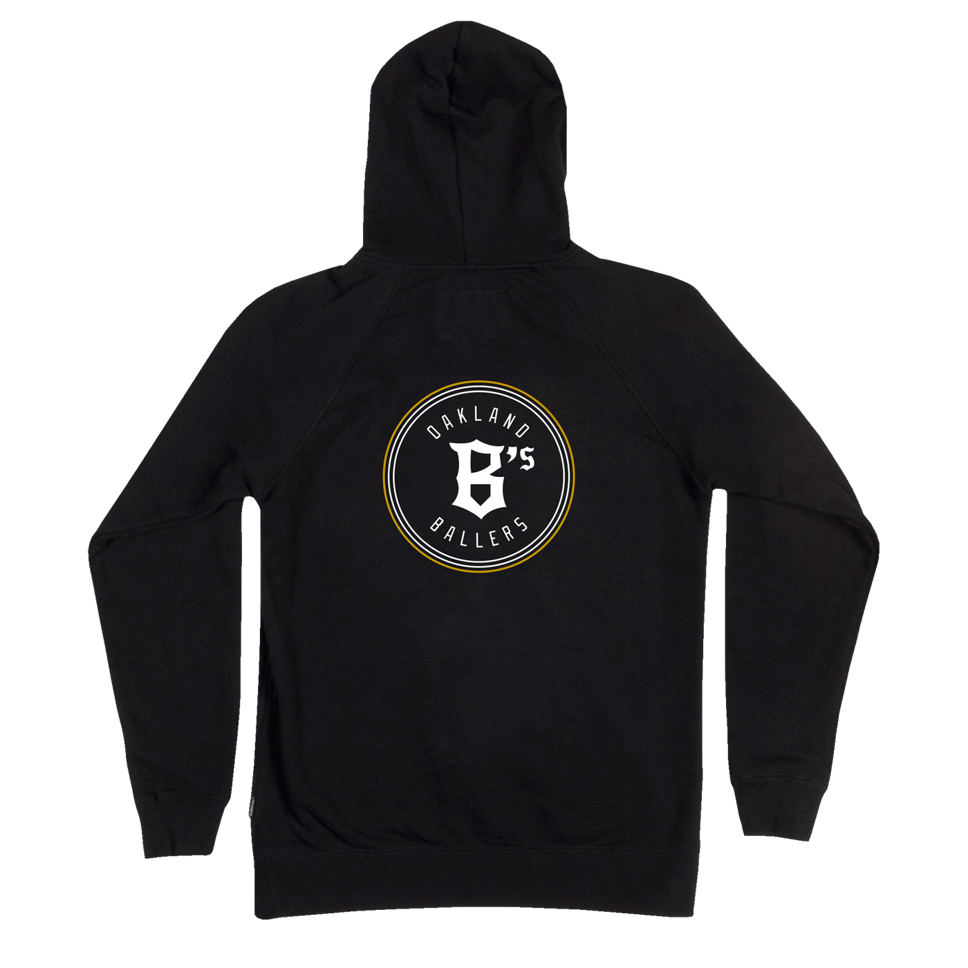 Zip Up Hooded Sweatshirt - Oakland Ballers Logos, Black