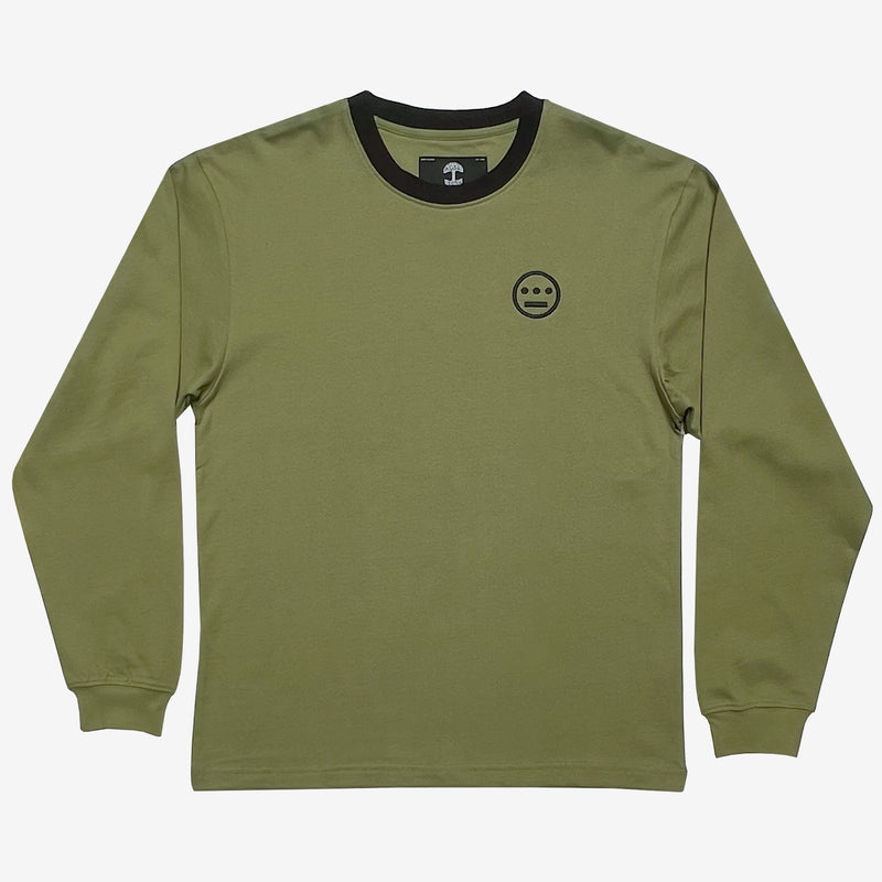 Long Sleeve Crew Neck T-Shirt - Hieroglyphics Logo, Army Green – Oaklandish