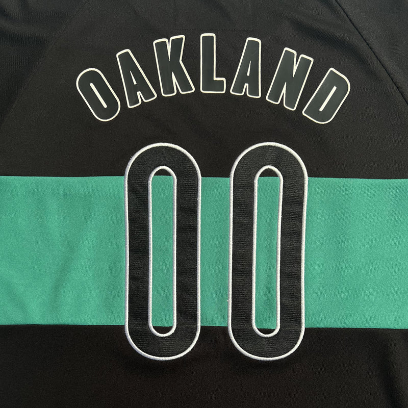 Oaklandish Soccer Jersey -Official Home, Slim-Fit, Breathable, Green & Black Large / Black