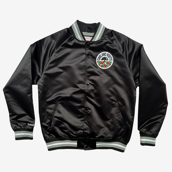 Mitchell & Ness Heavyweight Satin Jacket Green- Mens- Size L