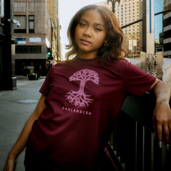 Women's Oaklandish Black Oakland Forever Thunder Tree T-Shirt