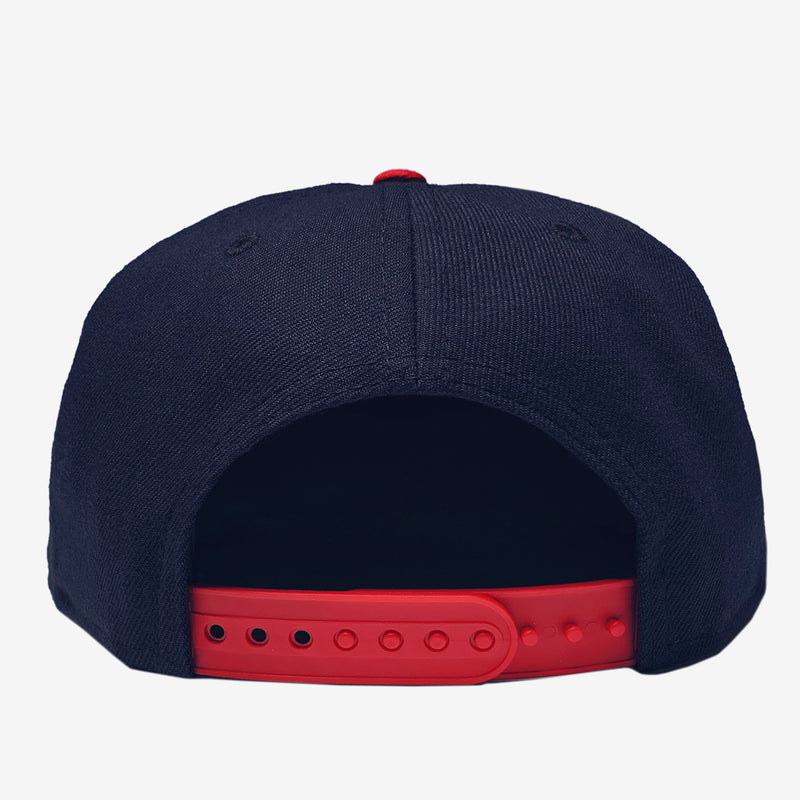 New Era Cap - 9FIFTY, White Embroidered A's O logo, Navy & Red – Oaklandish